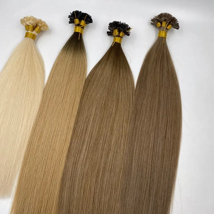 The flat tip hair extensions suitable for V light hair method is loved by customers -r135