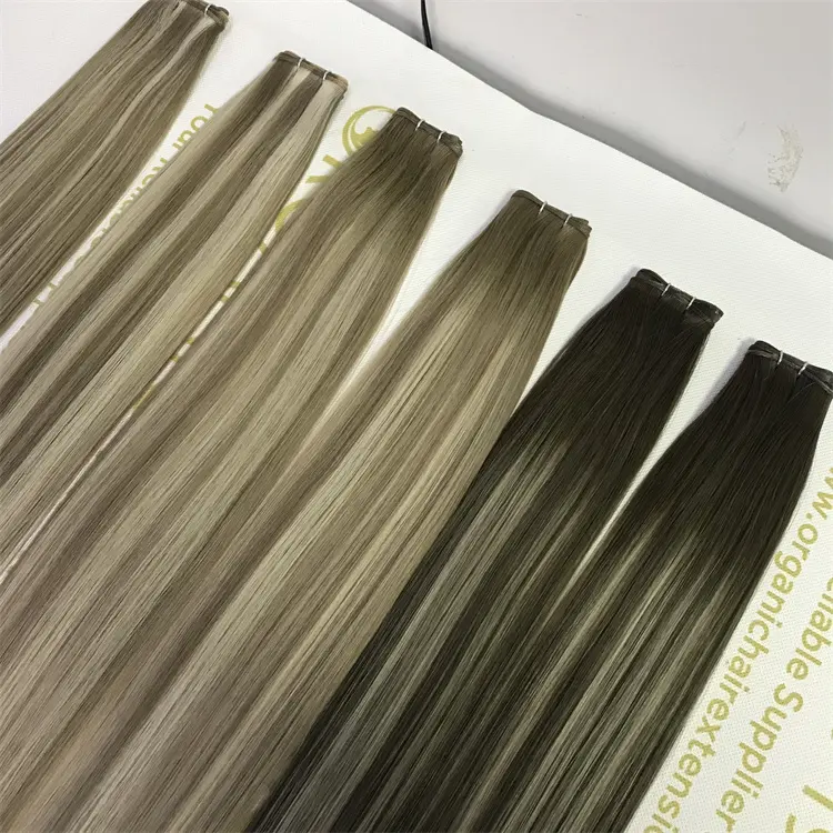 Valentine's Day sales ! Wholesale human full cuticle intact hair genius weft with customized color X437