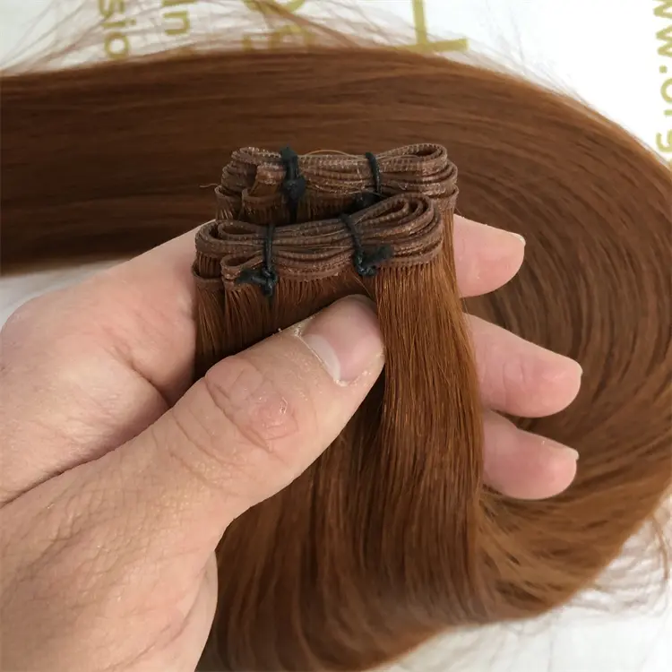 Wholesale human full cuticle genius weft copper color hot sell X438