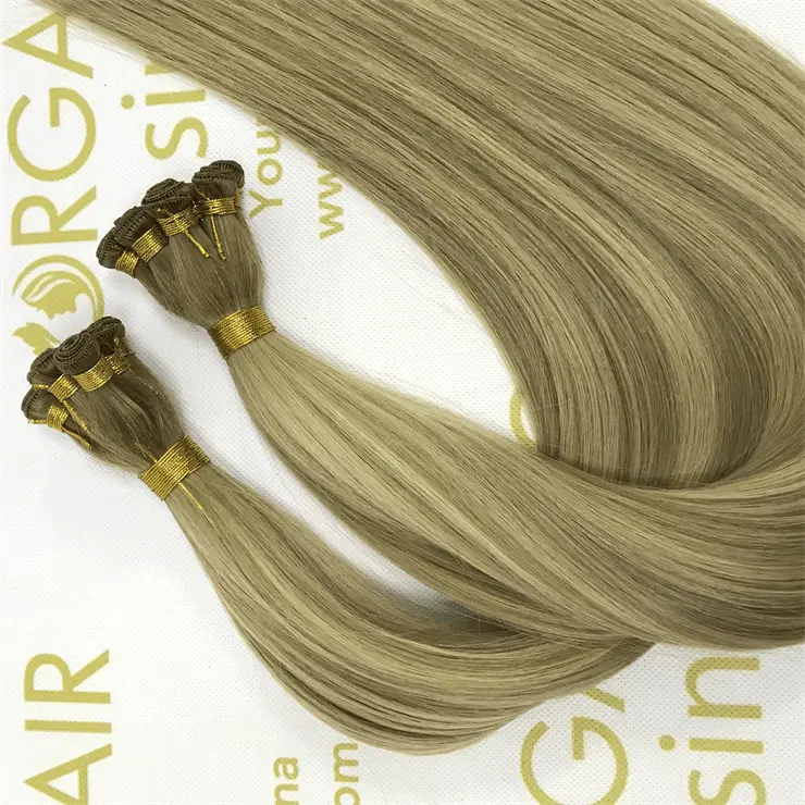 Strong band minimal shedding hand tied hair wefts