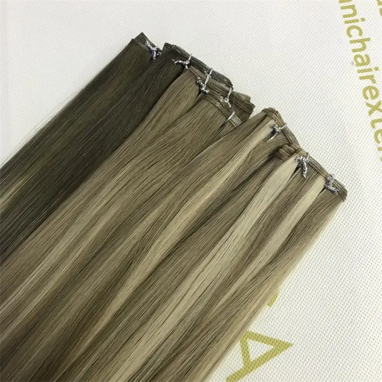 Valentine's Day sales ! Wholesale human full cuticle intact hair genius weft with customized color X437