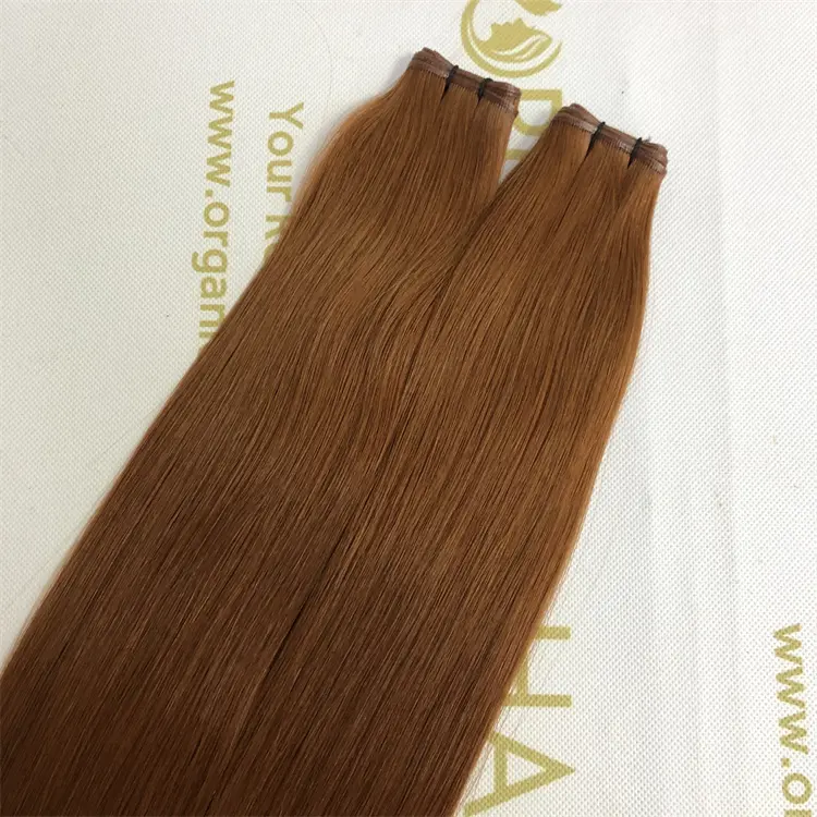 Wholesale human full cuticle genius weft copper color hot sell X438