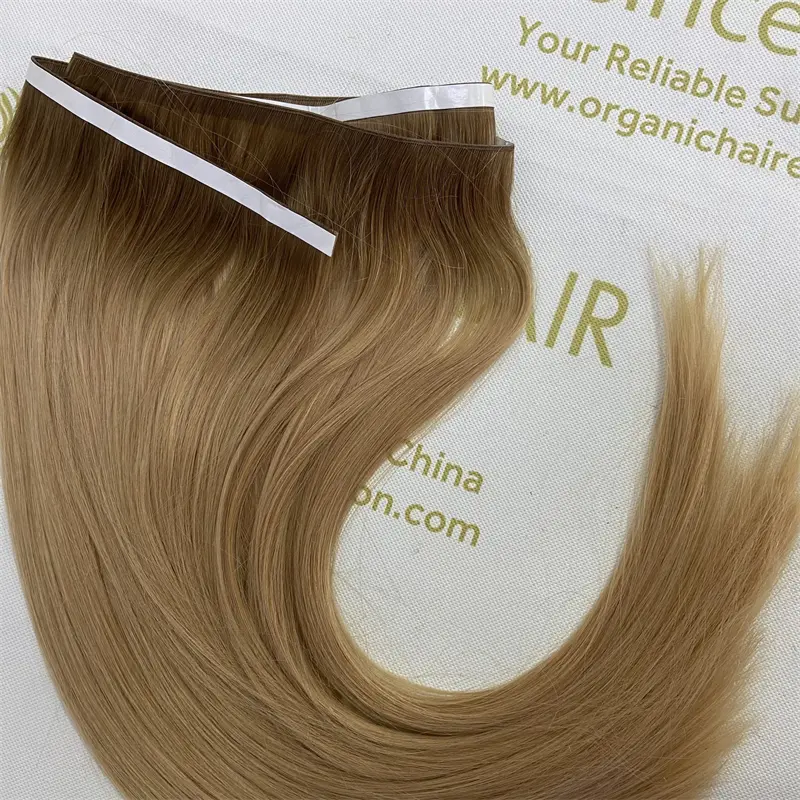 100% remy hair G-tape weft extensions from Chinese hair factory H37