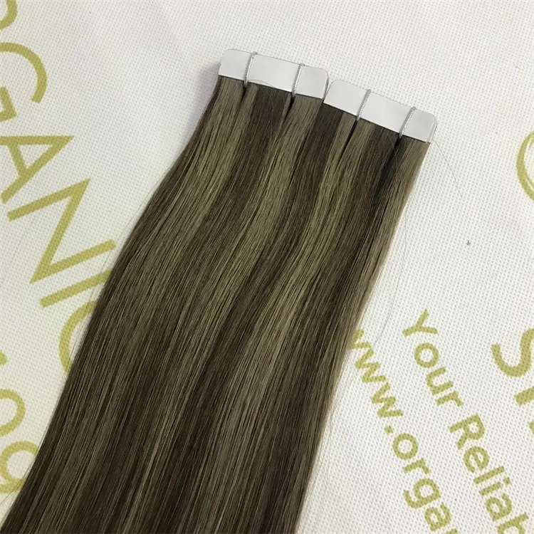 Wholesale human full cuticle tape in hair extensions Caramel blonde X436