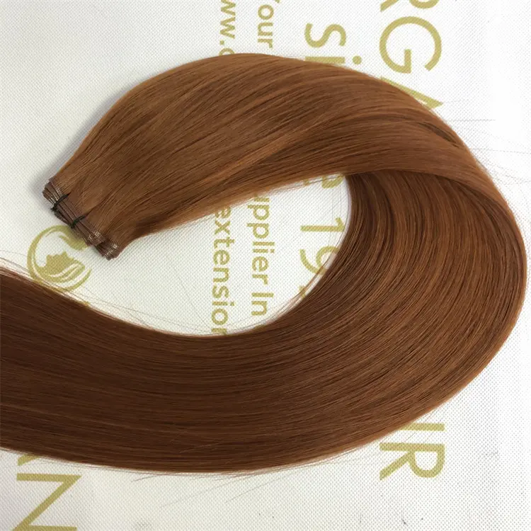 Wholesale human full cuticle genius weft copper color hot sell X438